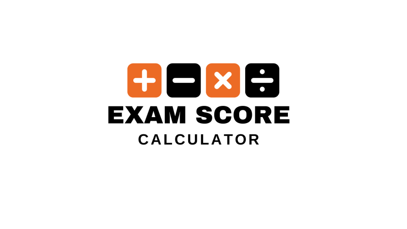 exam score calculator tool interface for students